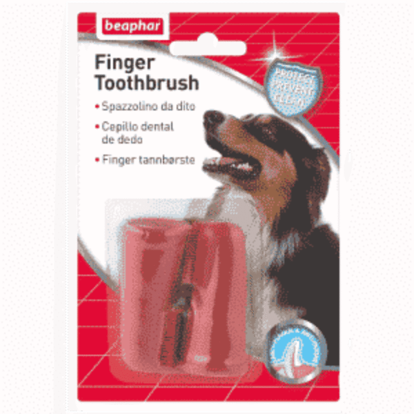 بيفار فرشاة اسنان بالاصابع للكلاب (حبتين)