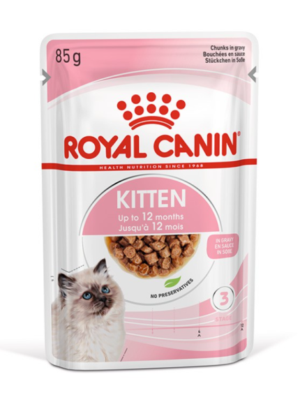 رويال كانين كيتن طعام رطب للقطط الصغيرة بالصلصة 85 غرام - Royal Canin