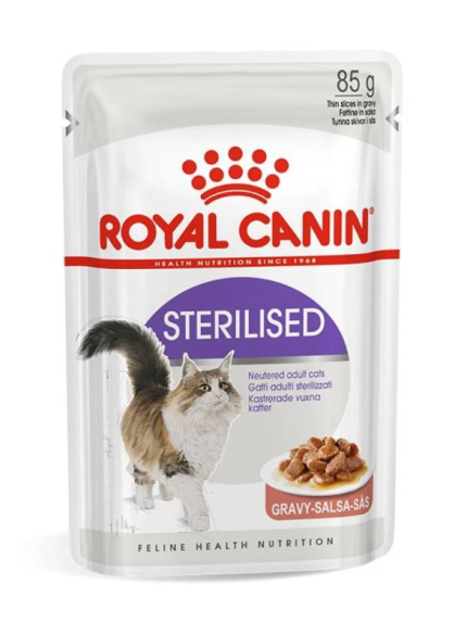 رويال كانين ستيريلايسد طعام رطب للقطط المعقمة بالمرق 85 غ - Royal Canin