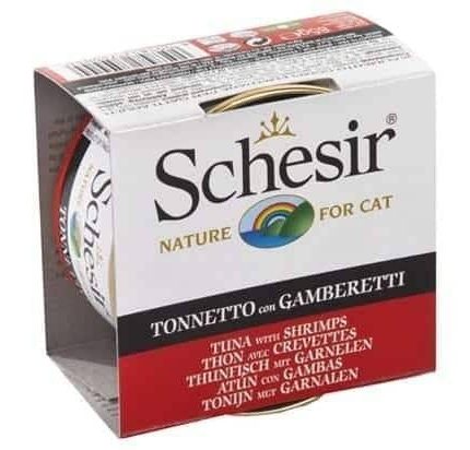 شيزر معلبات طعام للقطط التونا مع الجمبري 85 جرام