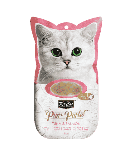 كت كات مكافأة تونا وسلمون مهروس 15غ×4 أكياس