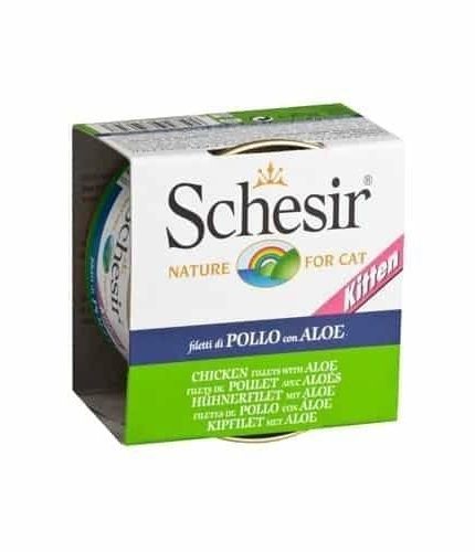 شيزر طعام رطب للقطط الصغيرة بالدجاج مع نبتة الصبار في الجيلي 85غ