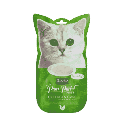 كت كات مكافأة الدجاج والكولاجين المهروس لمحاربة علامات التقدم بالعمر 4×15غ