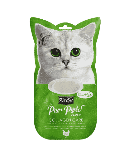 كت كات مكافأة الدجاج والكولاجين المهروس لمحاربة علامات التقدم بالعمر 4×15غ