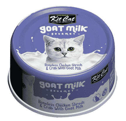 كت كات شرائح الدجاج مع السرطان و حليب الماعز