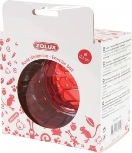 زولكس كرة للهامستر و الفئران بدون حامل أحمر 12.5سم