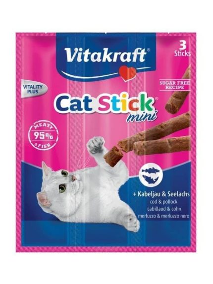 فيتا كرافت مكافآت عصيات للقطط بطعم سمك القد ، 18 غم