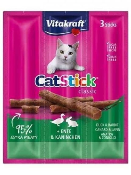 فيتاكرافت مكافاة للقطط بنكهة لحم البط والارانب ، 18 غم