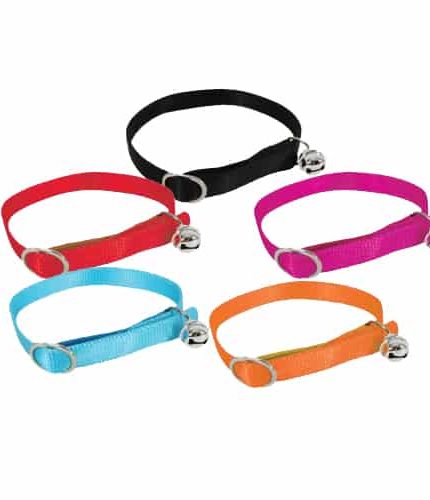 زولكس طوق للقطط نايلون مع جرس برتقالي