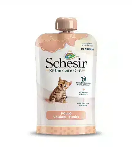 شيزر بولو كريمة طعام رطب للقطط الصغيرة بالدجاج 150 جرام