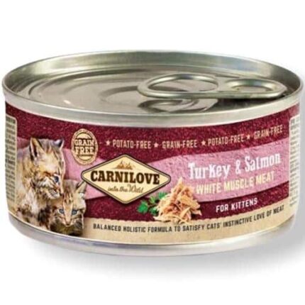 كرنيلوف طعام رطب للقطط الصغيرة بالسلمون والديك الرومي 100 جرام