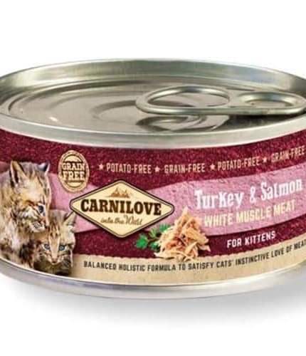 كرنيلوف طعام رطب للقطط الصغيرة بالسلمون والديك الرومي 100 جرام
