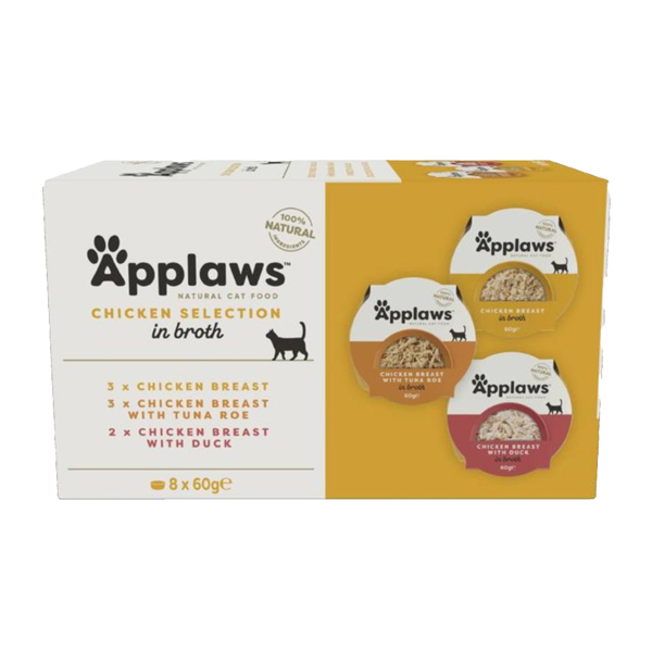 Applaws wet food for cats assorted chicken 8 x 60 grams