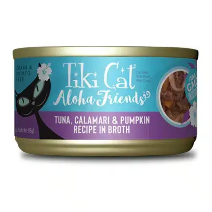 تيكي كات ألوها فريندز طعام رطب للقطط بالتونة و كاليماري واليقطين في المرق  85 جرام