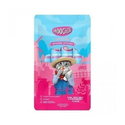 مكافاة كريمية للقطط بالتونة وحليب ماعز وفراولة