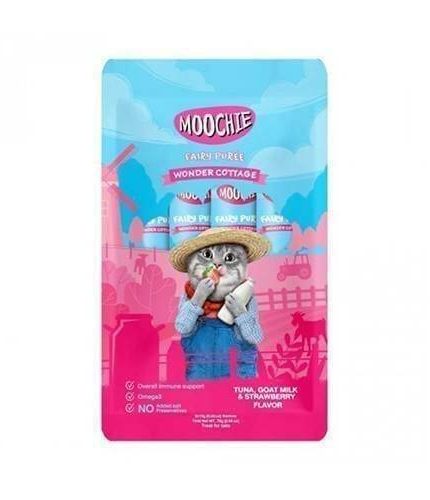 مكافاة كريمية للقطط بالتونة وحليب ماعز وفراولة