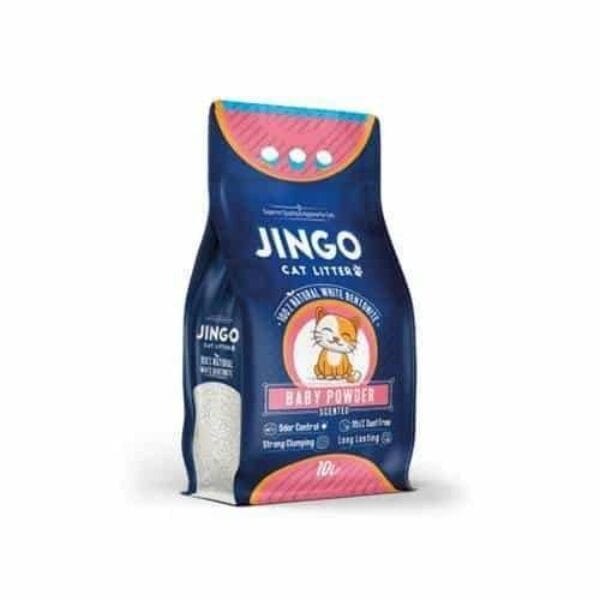 Jingo litter for cats with the smell of baby powder 10 liters