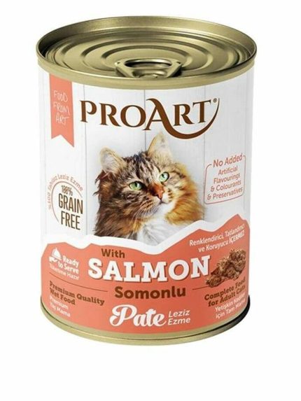 طعام رطب للقطط البالغة بالسلمون