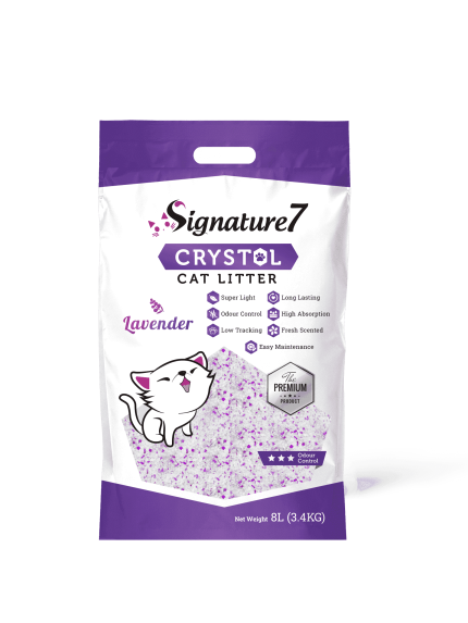سيقنتشر رمل كريستال القطط برائحة اللافندر 8 لتر