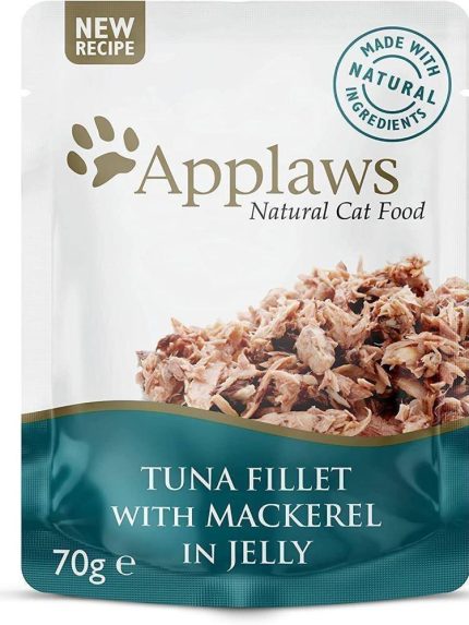 أبلاوز أظرف طعام رطب للقطط بالتونا مع سمك الماكرل في الجيلي 70 جرام