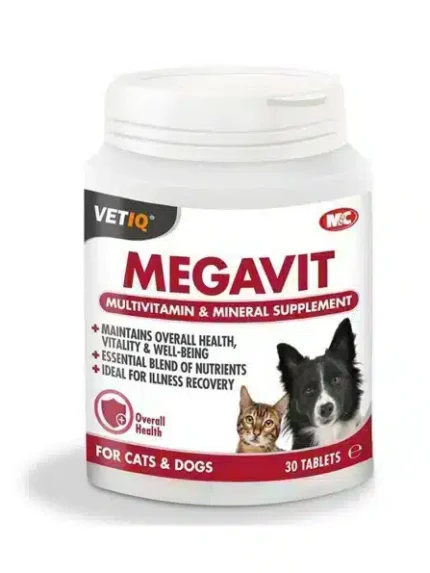 ام اند سي ميغافيت مكمل فيتامينات ومعادن للقطط والكلاب 30 حبة