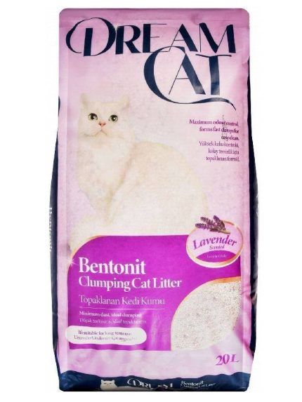 دريم كات رمل للقطط برائحة الافندر 20 لتر