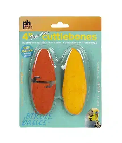 عظم حبار غني بالكالسيوم للطيور بنكهة البرتقال والفانيلا 2 حبة 10.2 سم