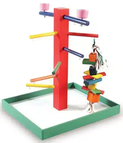 بلاي جراوند لعبة سلم خشبي للببغاء مناسب للطيور ذات السلالات الكبيرة