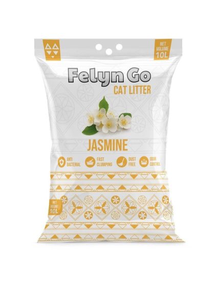 فلاين قو رمل للقطط بنتونيت عالي التكتل برائحة الياسمين 10 لتر
