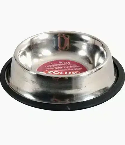 زولكس وعاء طعام للقطط والكلاب فولاذ مقاوم للصدأ غير قابل للانزلاق 2 لتر