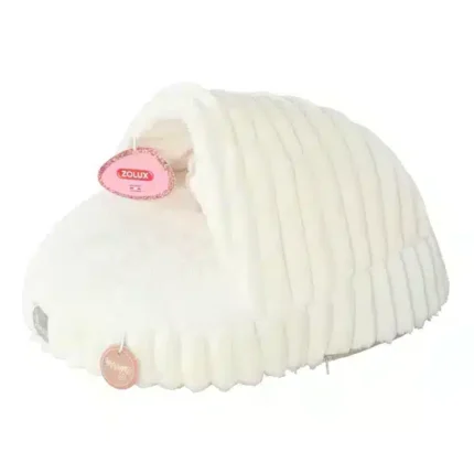 زولكس نعومي سرير مع غطاء للقطط والكلاب الصغيرة بيج