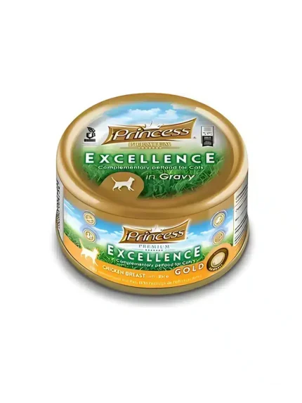 برينسيس طعام رطب للقطط بنكهة صدور الدجاج مع الارز في المرق 70 جرام