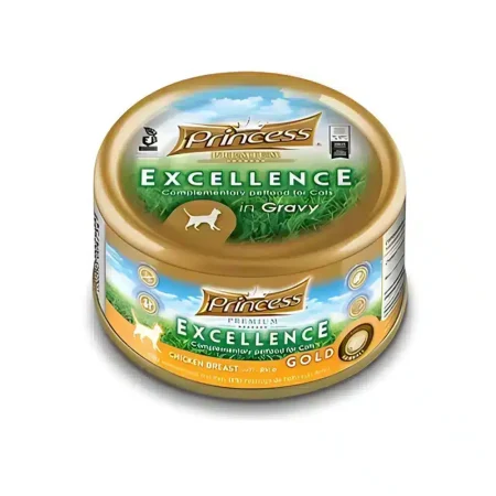 برينسيس طعام رطب للقطط بنكهة صدور الدجاج مع الارز في المرق 70 جرام