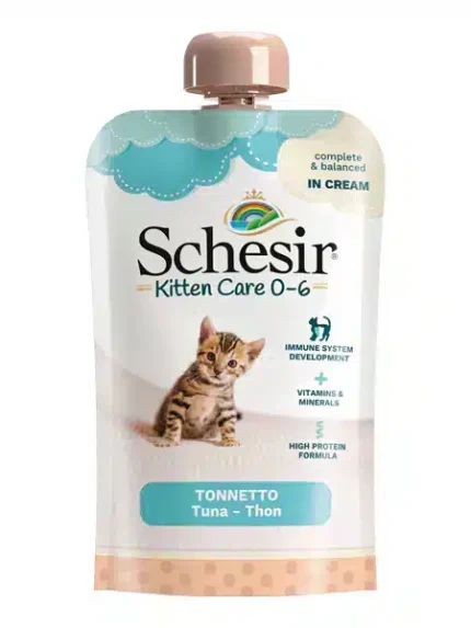 شيزر طعام رطب كريمي للقطط الصغيرة بطعم التونة 150 جرام