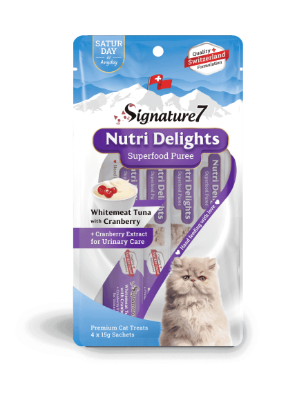 سيقنتشر7 مكافأة للقطط بالتونة والتوت البري 4×15جرام