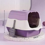 ⁦صحن فضلات مغلق للقطط صغير بالوان مختلفة⁩ - الصورة ⁦2⁩