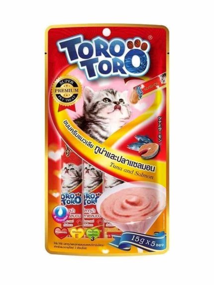 تورو مكافأة للقطط فيتامين B بالتونة والسلمون 5×15جرام