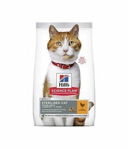 هيلز طعام جاف للقطط المعقمة بطعم الدجاج 10 كيلو