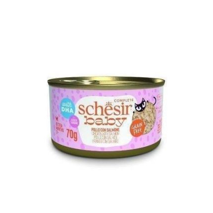 شيزير معلبات بيبي كامل الدجاج والسالمون للقطط الصغار 70 غ