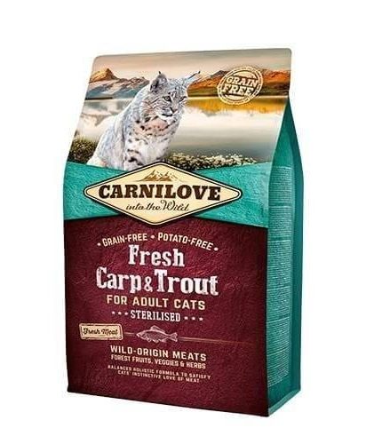 كارنيلوف طعام جاف للقطط المعقمة بالشبوط والسلمون المرقط 6 كج