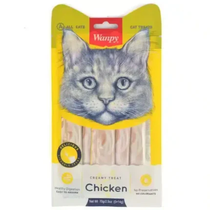 وانبي مكافات للقطط بنكهة الدجاج 5×14 جرام