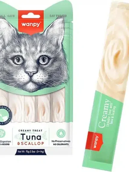 وانبي مكافآت للقطط بالتونا والاسكالوب للقطط 5×14جرام