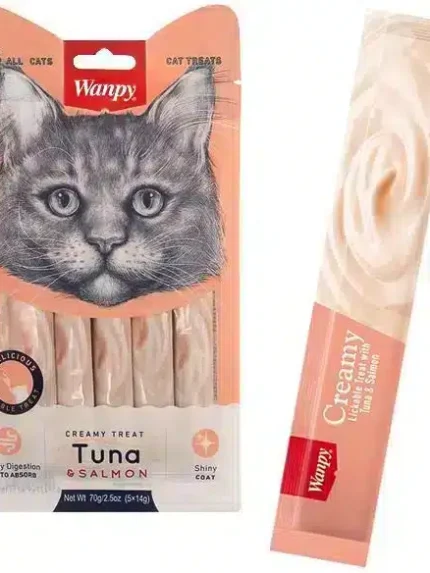 وانبي مكافات للقطط بالتونة والسلمون 5×14 جرام