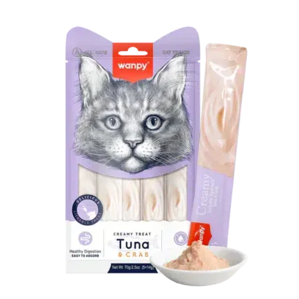 وانبي مكافات للقطط بالتونة والسلطعون 5×14 جرام