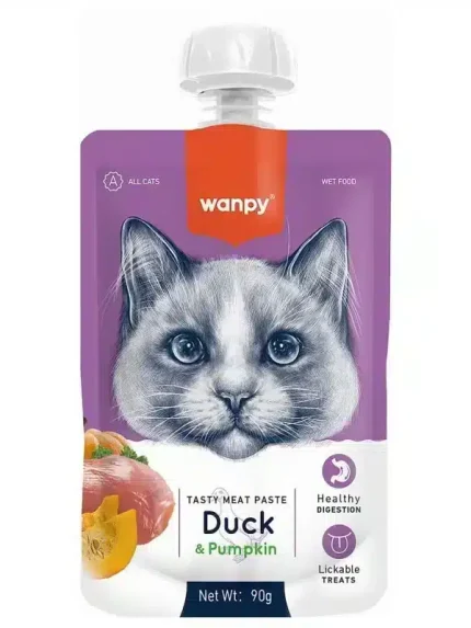 وانبي كريمة للقطط بالبط واليقطين 90 غ