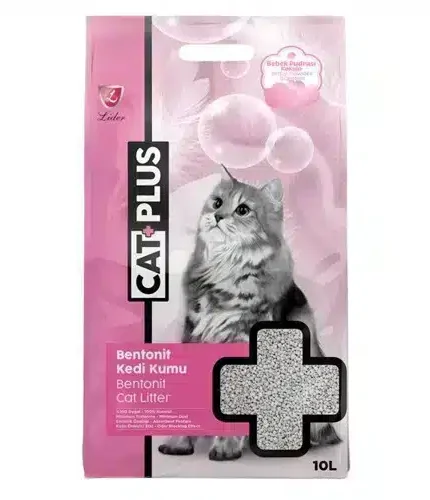 كات بلس رمل للقطط برائحة بودرة الاطفال 10 لتر