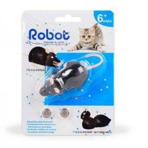 black mouse robot toy with ants and cats
