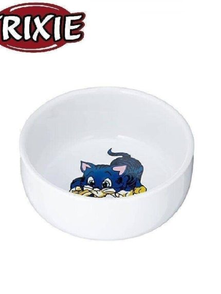 تريكسي وعاء سيراميك ابيض للقطط 12سم/ 200 مل