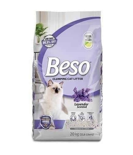 بيسو رمل قطط برائحة اللافندر 20 كيلو