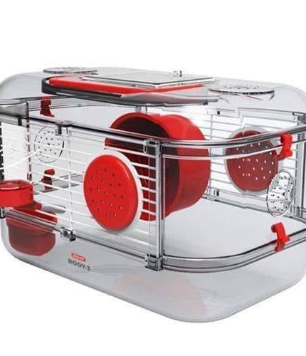 زولكس رودي قفص للقوارض حجم صغير لون احمر